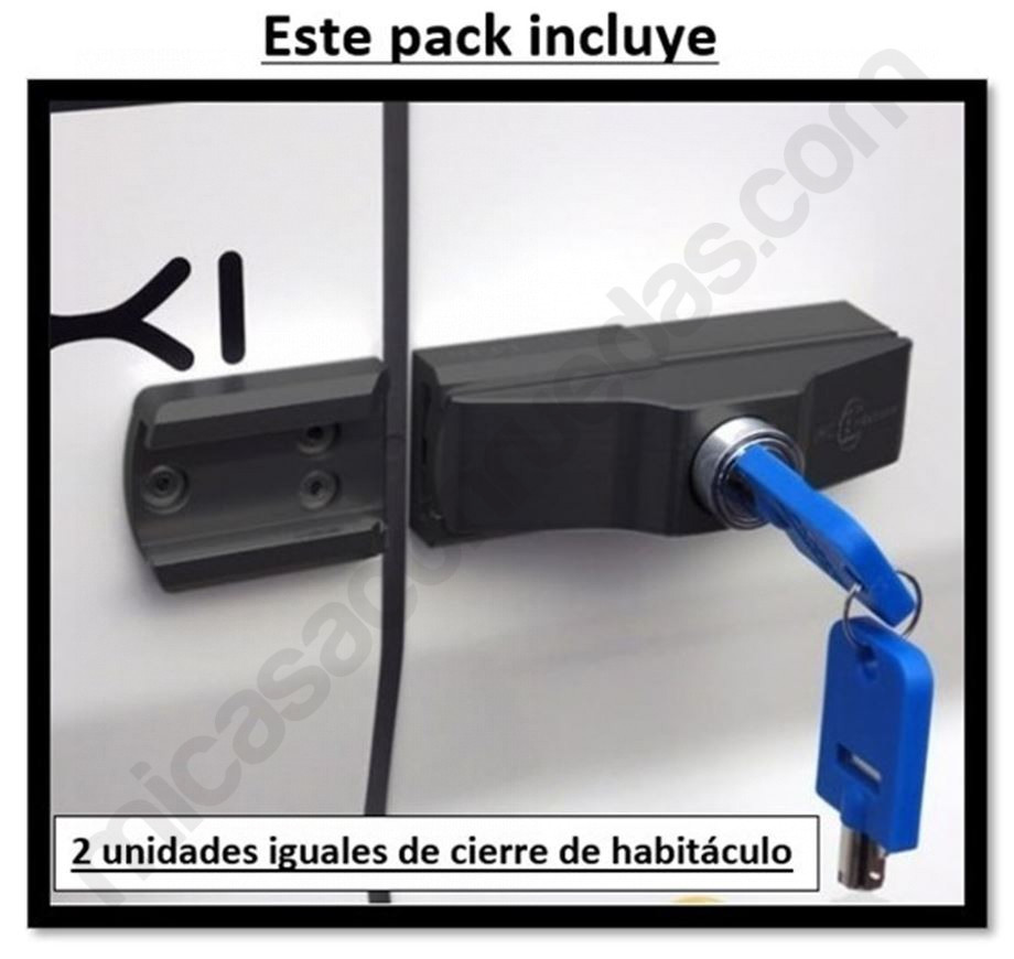 Kit 2 tancaments de seguretat IMC especial camper, color negre