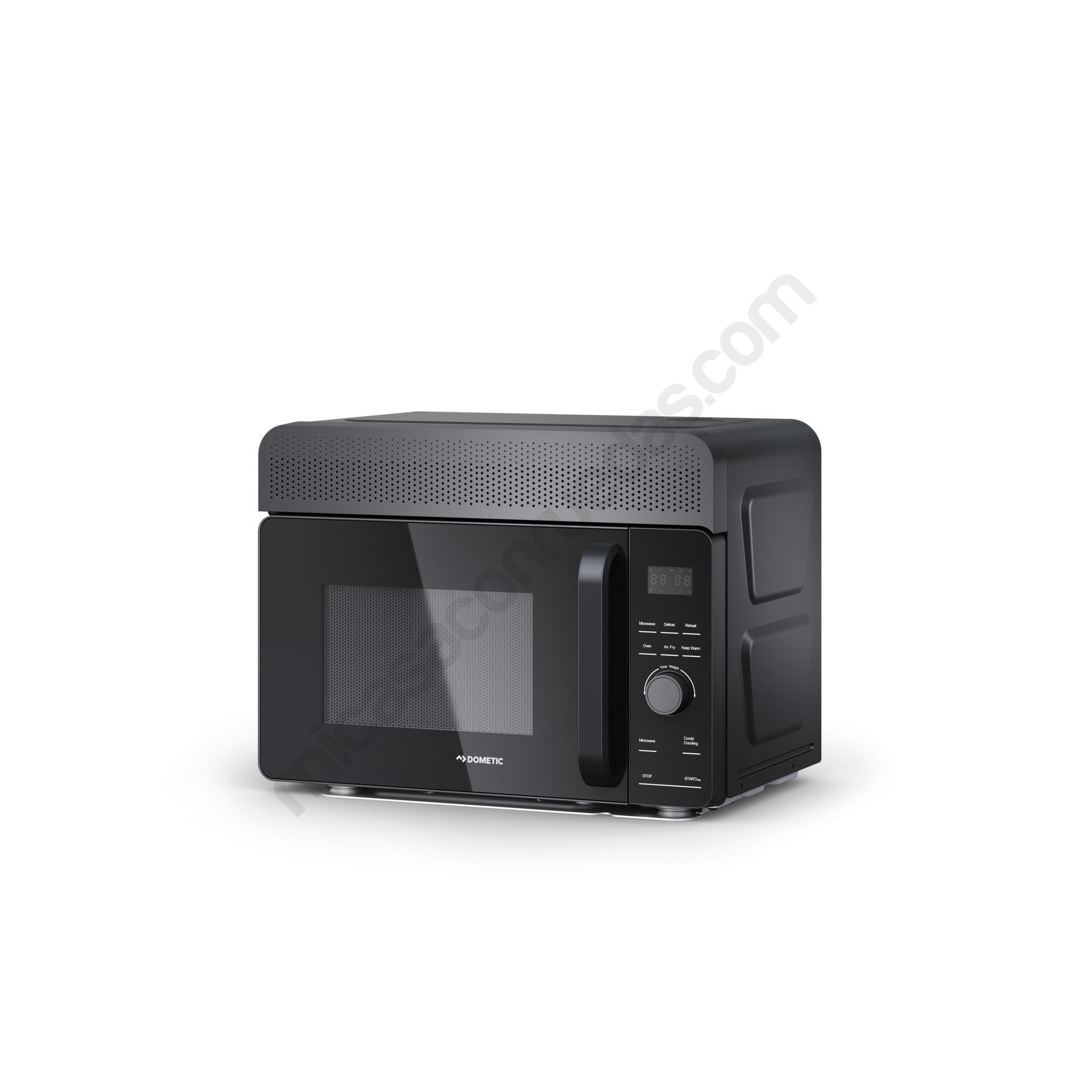 Dometic AC MWAO 240, micro-ondes 3 en 1 pour camping-car, vue de trois quarts.