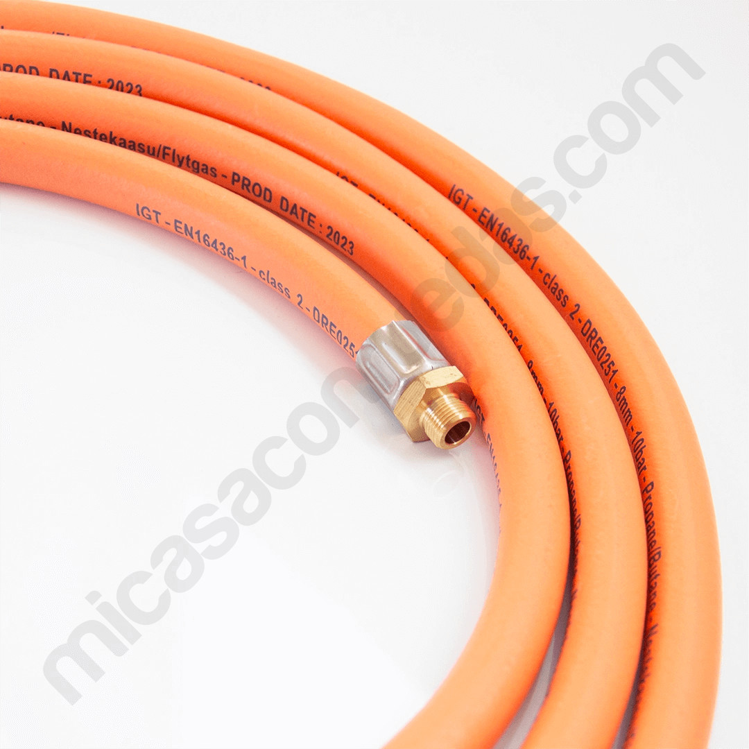 Detalle del conector de gas para BBQ nomadiQ