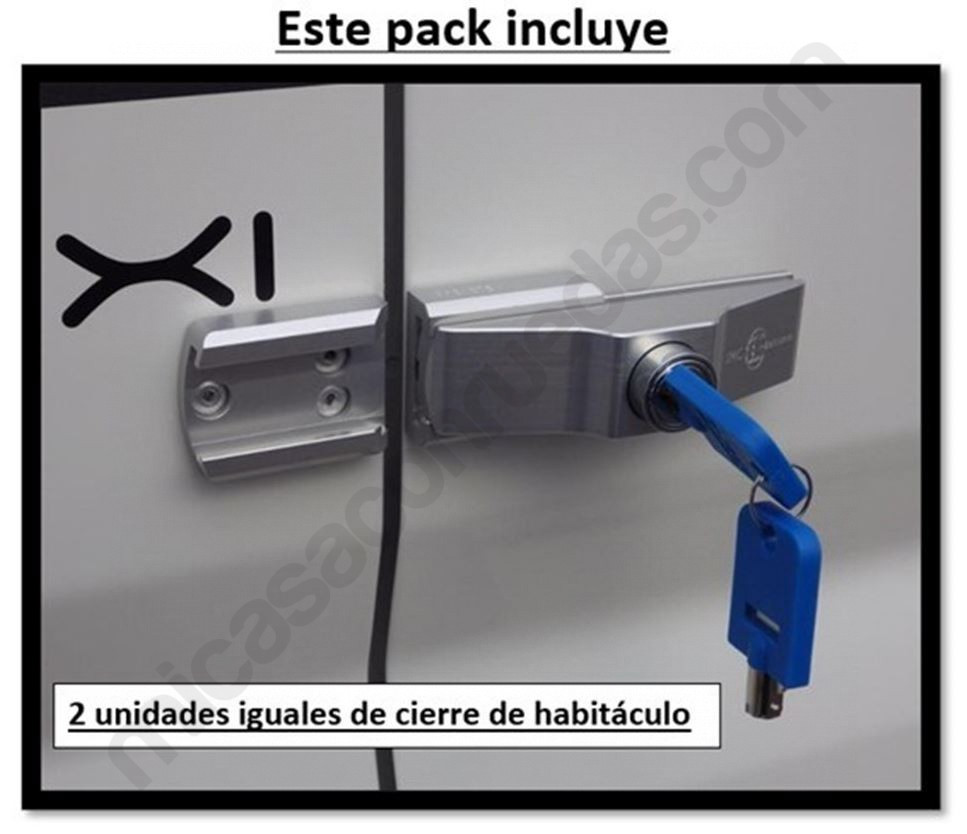 Kit de 2 antivols de sécurité spéciaux camping-car IMC, couleur anodisé