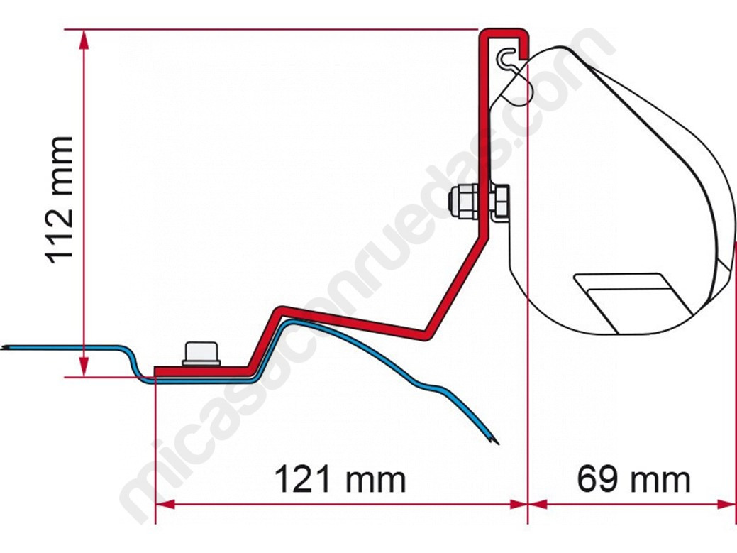 Adaptateur de store FIAMMA F35Pro pour MERCEDES Viano/ Marco Polo / Vito et Classe V