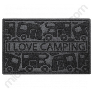 Alfombra de entrada "I love camping"