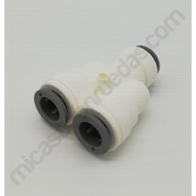 Conector Y para tubo rígido de 12 mm