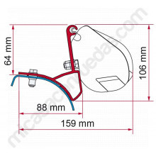 460 / 5.000 Adaptador de tendal FIAMMA F35 per RENAULT Traffic / OPEL Vivaro / FIAT Talent / NISSAN Primastar