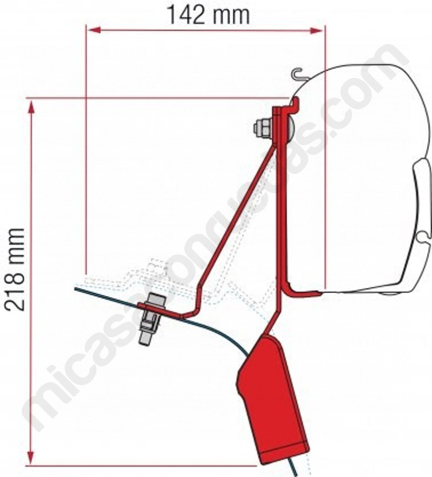 Adaptateur de store FIAMMA F45 et F70 pour FORD Custom Nugget + 2015