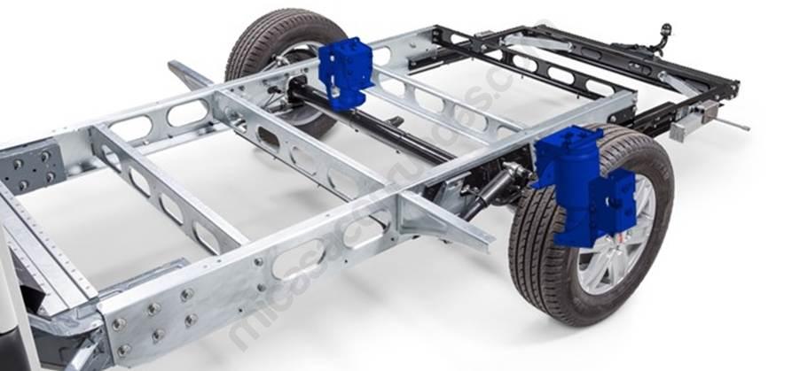 Kit de suspension pneumatique arrière On Air pour camping-car avec châssis AL-KO