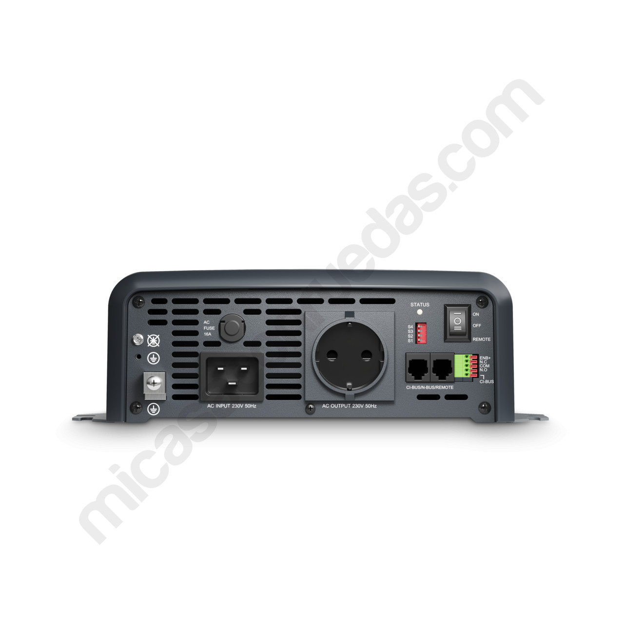 Detalle de conexiones del inversor Dometic SinePower DPSI 2012TS