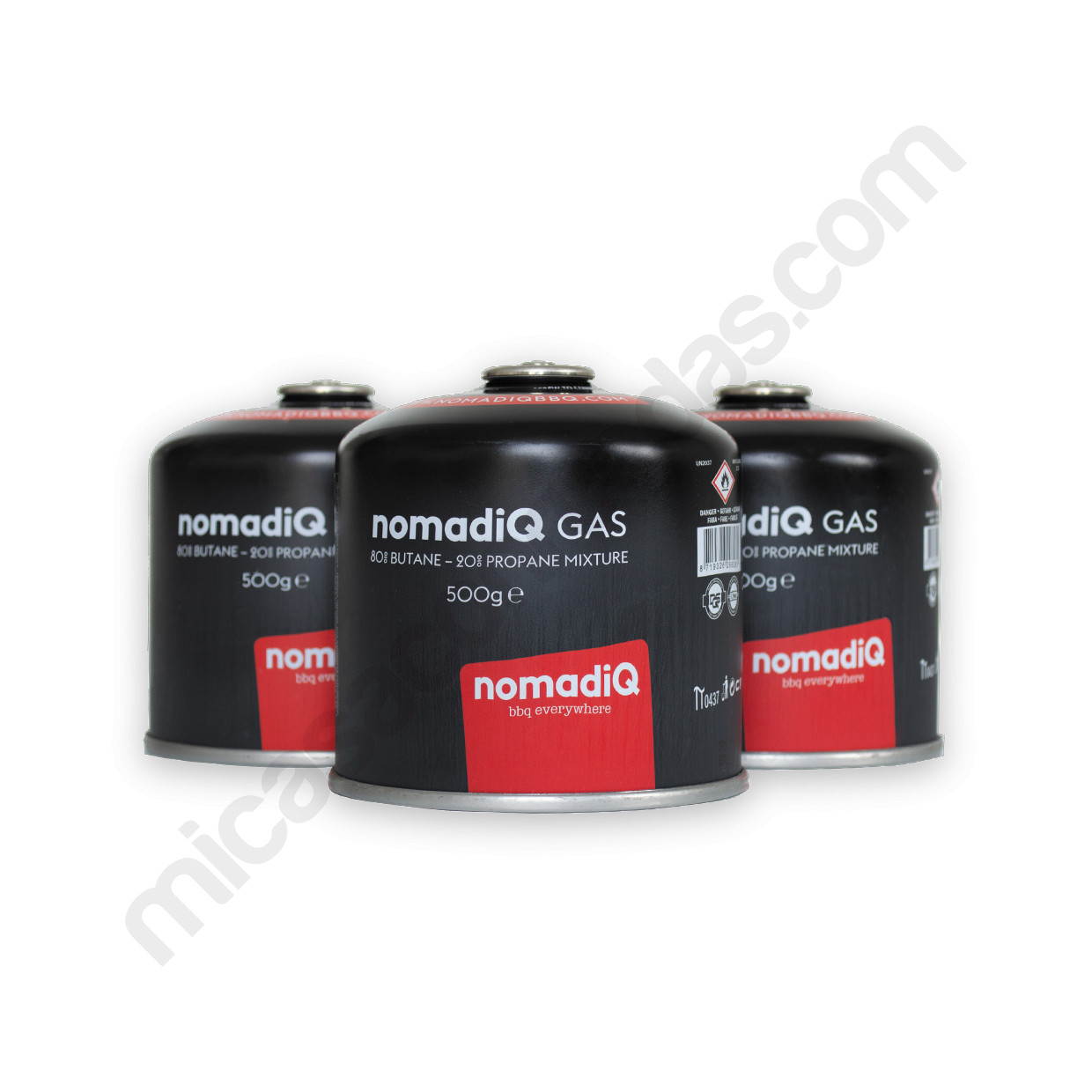 Pack de 3 botellas de gas nomadiQ para BBQ portátil