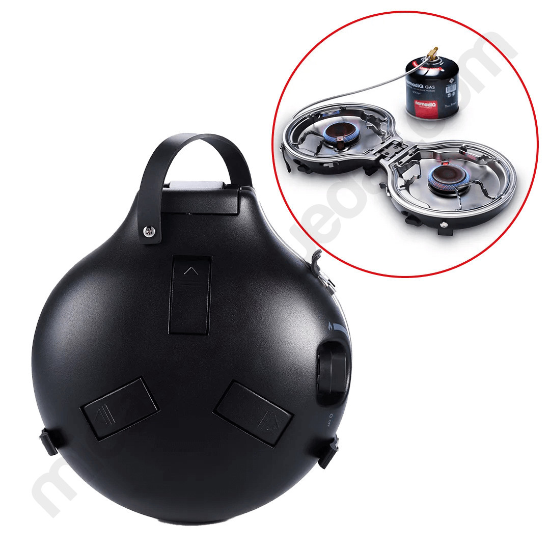 Cocina portátil nomadiQ Outdoor Cooking Stove 2 plegada, compacta y ligera