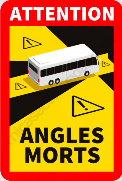 Senyal d'advertiment angles morts, autoadhesiva