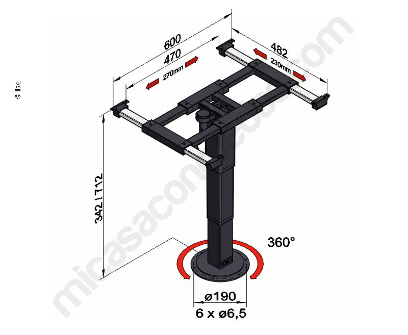 Soporte mesa camper