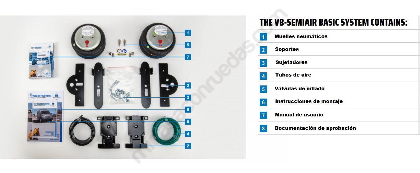 Pension pneumatique VW Ceafter et MB Sprinter VB BASIC