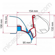 Adaptador de toldo FIAMMA F35pro para VW T5/T6 California + 2003