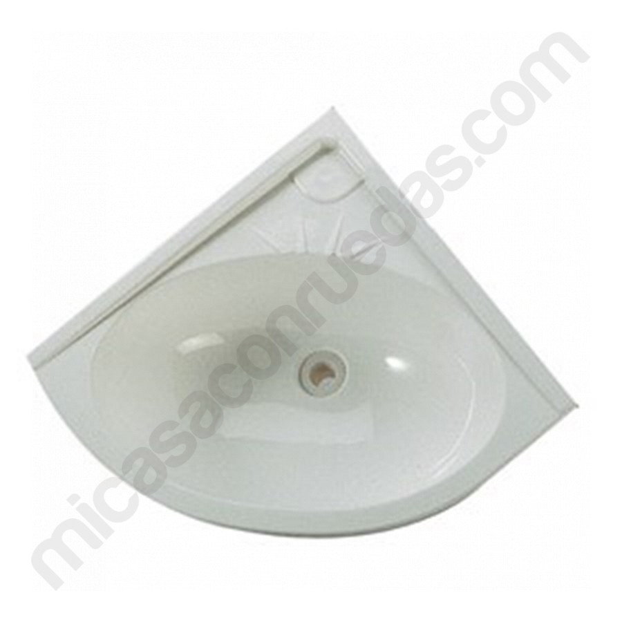 Lavabo de cantonada blanca 330 x 330 mm