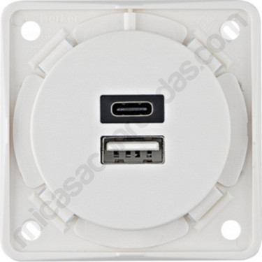 USB doble A/C Blanco