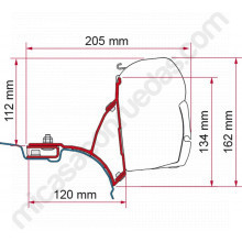 Adaptador de toldo FIAMMA F45 y F70 para VW Transporter y Multivan + 2003 . Sin guía en forma de C en el techo